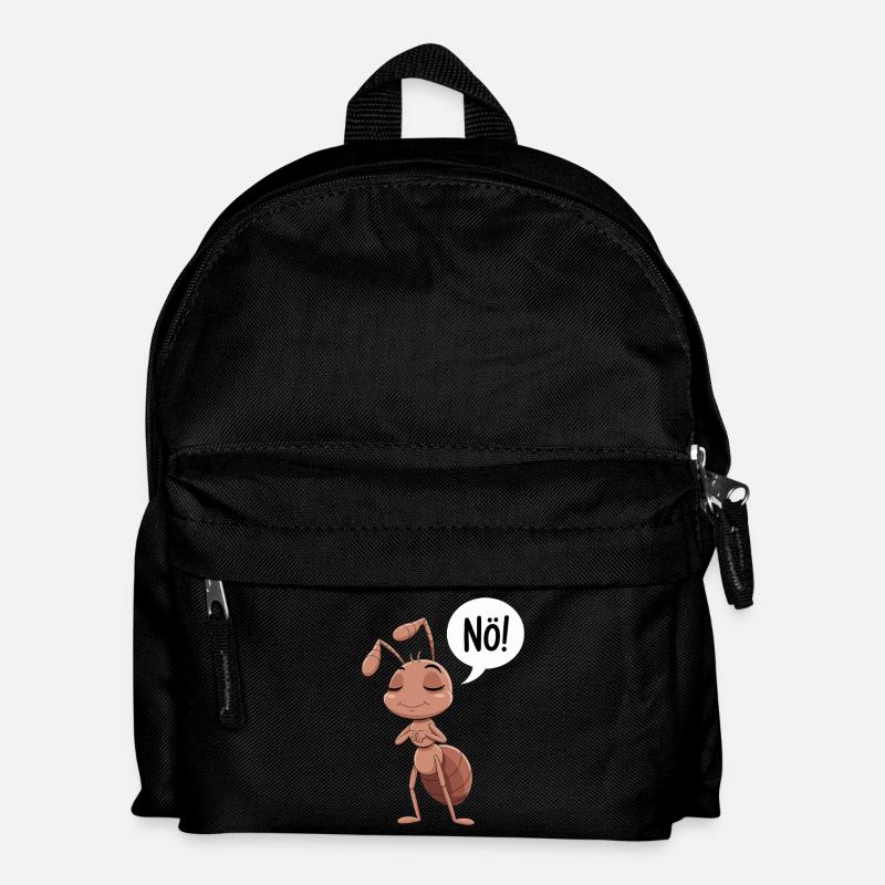 Nö! Lustige Ameise Illustration - Kinder Rucksack - Schwarz