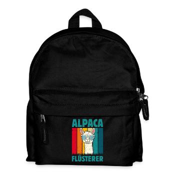 Alpaca Fan ALPACA FLÜSTERER Lama Lustiges - Kids' Backpack - black - Front