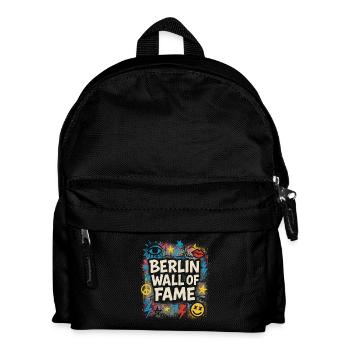 Berlin Wall of Fame Graffiti Street Design - Kinder Rucksack - Schwarz - Vorne