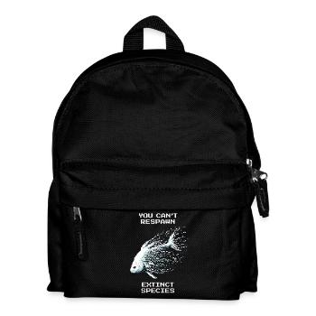 No respawn for extinct species | Species conservation - Kids' Backpack - black - Front