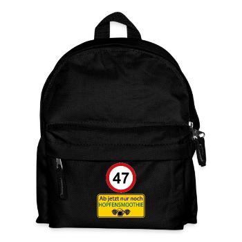47 Ab jetzt nur noch Hopfensmoothie - Kinder Rucksack - Schwarz - Vorne