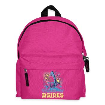 Shark Beat BSIDES Perth 2025 - Kinder Rucksack - Fuchsia - Vorne