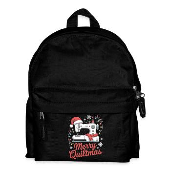 Merry Quiltmas Couture festive Père Noël Noël - Sac à dos Enfant - noir - Devant