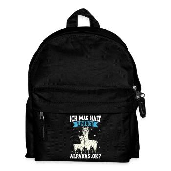 Alpaca Fan I JUST LIKE ALPACAS Funny - Kids' Backpack - black - Front