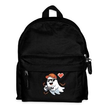 Retro Gamer Halloween Geist - Kinder Rucksack - Schwarz - Vorne