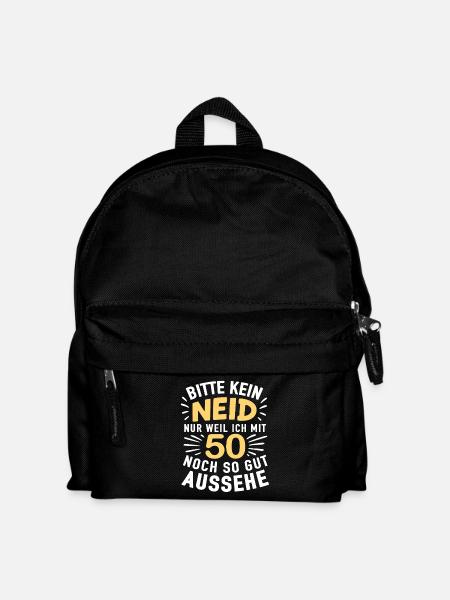 50er Jubel Shirt – Kein Neid , gut aussehen - Kinder Rucksack - Schwarz