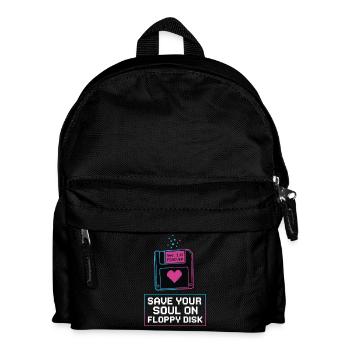Sauvez votre âme sur disquette - Sac à dos Enfant - noir - Devant