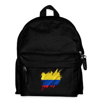 Flag of Colombia, torn style - Kids' Backpack - black - Front