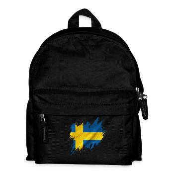 Flag of Sweden, torn style - Kids' Backpack - black - Front