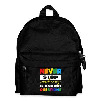Nie Aufhören Fragen Stellen - Kinder Rucksack - Schwarz - Vorne