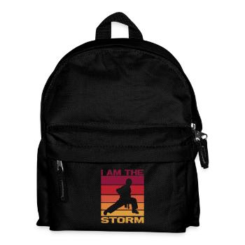 Silhouette a karate fighter - Combat Contact - Kids' Backpack - black - Front