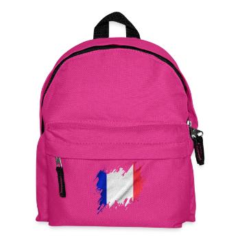Flag of France, torn style - Kids' Backpack - fuchsia - Front