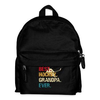 Hockey Opa Eishockey Eishockeyspieler Geschenk - Kinder Rucksack - Schwarz - Vorne
