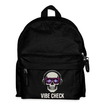 Crâne Neon Vibe Check – Skull Edition - Kinder Rucksack - Schwarz - Vorne