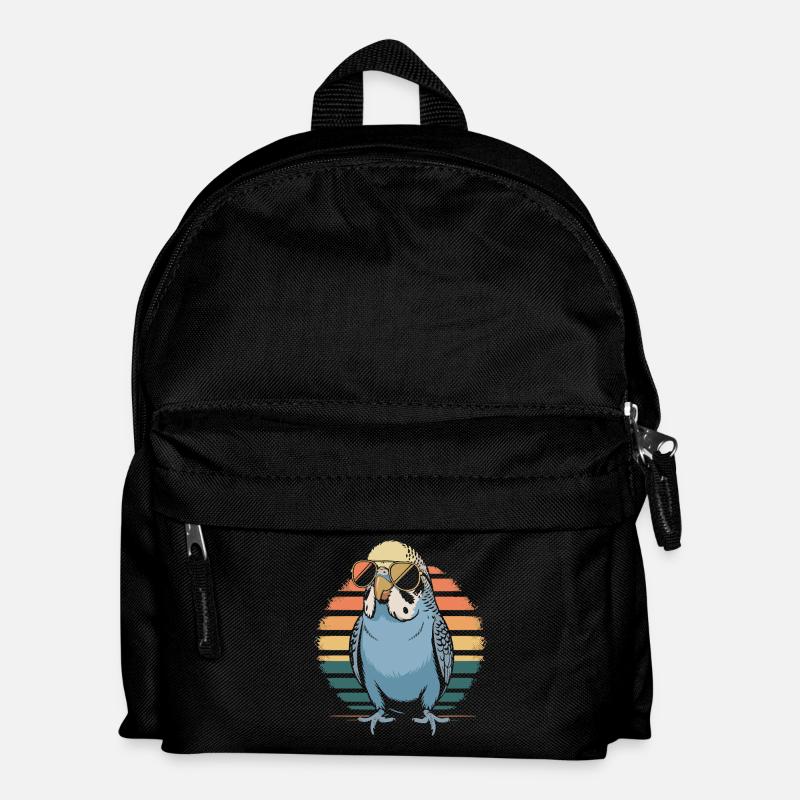 Wellensittich - Kinder Rucksack - Schwarz