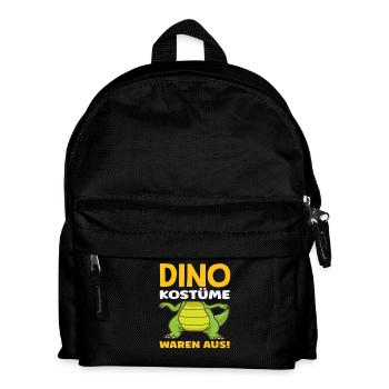 Dino Kostüm Lustiges Karneval Helau Fasching Alaaf - Kinder Rucksack - Schwarz - Vorne