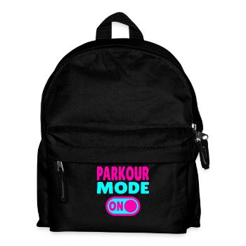 Parkour Mode ON - Kinder Rucksack - Schwarz - Vorne