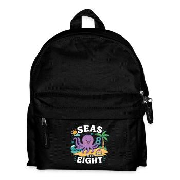 Seas The Eight Cute Octopus Birthday Island - Kids' Backpack - black - Front