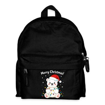 Polar Bear Christmas Cute Merry Christmas North Pole - Kids' Backpack - black - Front