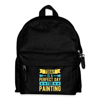 Artist Painter Graphic Today A Perfect Day For Art - Kinder Rucksack - Schwarz - Vorne