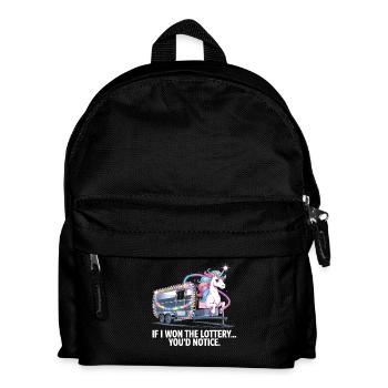 Funny If I Won The Lottery You'd Notice Yacht boat - Kids' Backpack - black - Front