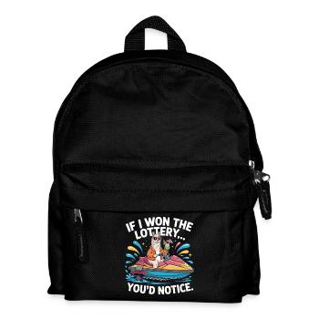 Funny If I Won The Lottery You'd Notice Yacht boat - Kids' Backpack - black - Front
