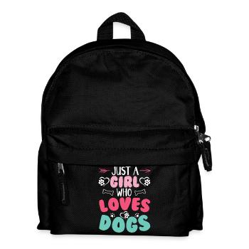 Chiens Chien Amoureux Chien Propriétaire Cadeau - Sac à dos Enfant - noir - Devant