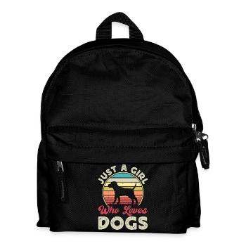 Chiens Chien Amoureux Chien Propriétaire Cadeau - Sac à dos Enfant - noir - Devant