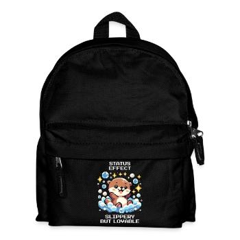Statuseffekt: glitschig, aber liebenswert | Otter - Kinder Rucksack - Schwarz - Vorne