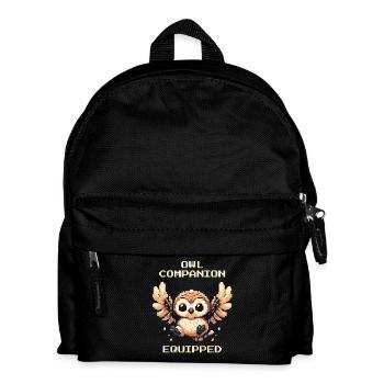 Owl Companion Equipped | RPG Animal Lover - Kids' Backpack - black - Front