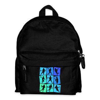 Lacrosse Spieler Kinder Lacrosse Jungen - Kinder Rucksack - Schwarz - Vorne