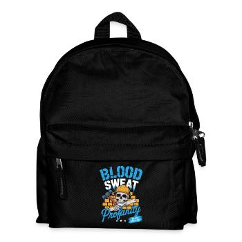 Col bleu Ouvrier Ouvrier du bâtiment - Sac à dos Enfant - noir - Devant
