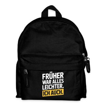Früher War Alles Leichter Ich Auch 50. Geburtstag - Kinder Rucksack - Schwarz - Vorne
