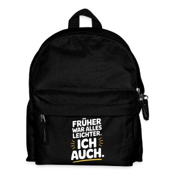 Früher War Alles Leichter Ich Auch 50. Geburtstag - Kinder Rucksack - Schwarz - Vorne