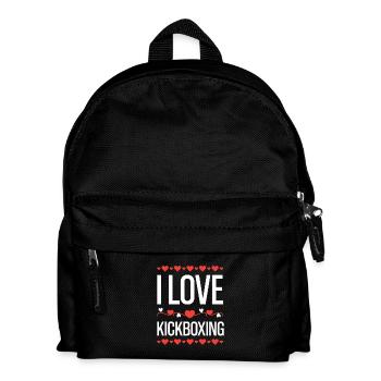 J’adore le kickboxing - Sac à dos Enfant - noir - Devant