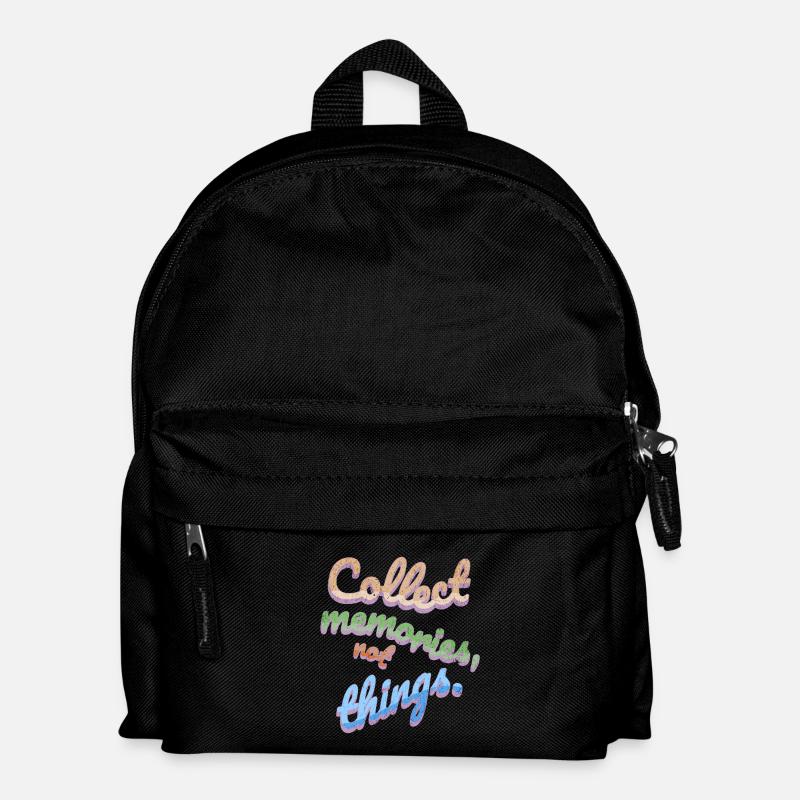 Collect Memories Not Things - Kids' Backpack - black