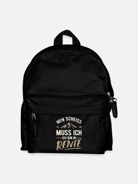 Nen Scheiss muss ich, ich bin in Rente 2026 - Kinder Rucksack - Schwarz
