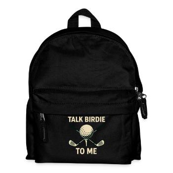 Talk Birdie To Me Golf Ball Club Player Humor - Kids' Backpack - black - Front
