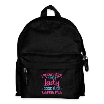 Hobby Horse Rider Lady Good Luck Keeping Pace - Kinder Rucksack - Schwarz - Vorne