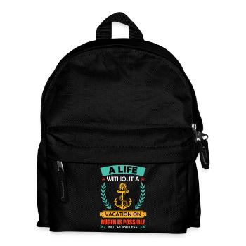 Baltic Sea A LIFE WITHOUT RÜGEN HOLIDAYS IS POSSIBLE - Kids' Backpack - black - Front