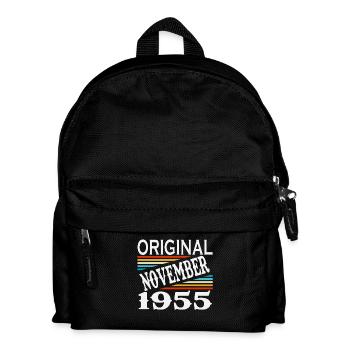 November 1955 Vintage Retro Birthday - Kids' Backpack - black - Front