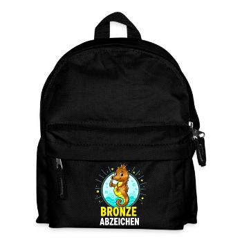 Bronze Abzeichen Schwimmkurs Bestanden  - Kinder Rucksack - Schwarz - Vorne