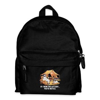 Funny If I Won The Lottery You'd Notice Yacht boat - Kids' Backpack - black - Front