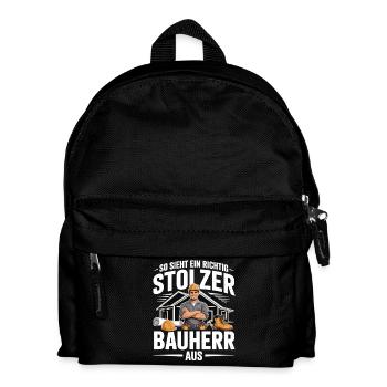 Proud Builder – House Building Gift for Men - Kids' Backpack - black - Front