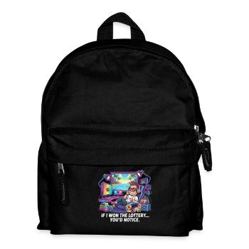 Funny If I Won The Lottery You'd Notice Yacht boat - Kids' Backpack - black - Front