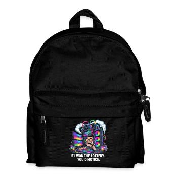 Funny If I Won The Lottery You'd Notice Yacht boat - Kids' Backpack - black - Front