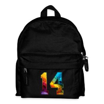 NR. 14 NUMMER 14 COLLEGE 14. GEBURTSTAG - Kinder Rucksack - Schwarz - Vorne