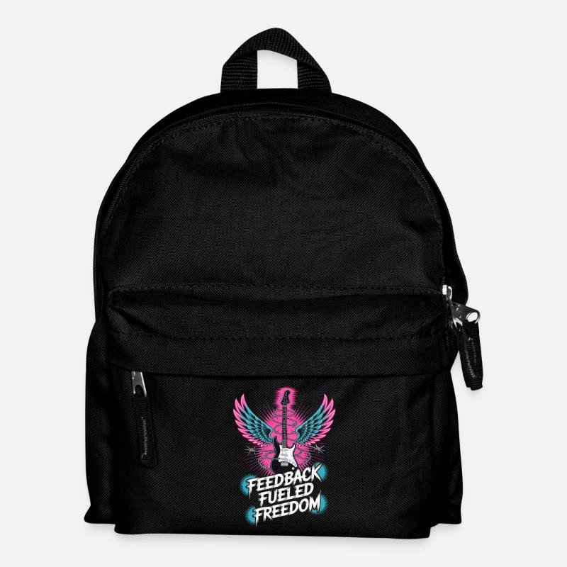 Feedback Fueled Freedom Punk Rock Music - Kinder Rucksack - Schwarz