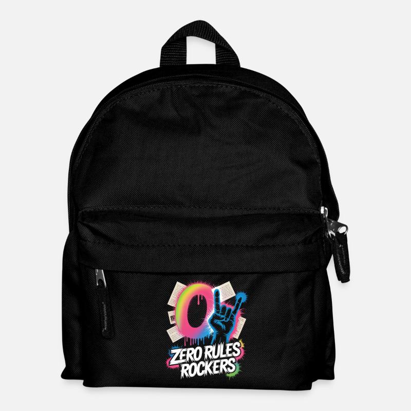Zero Rules Rockers Punk Rock Music - Kinder Rucksack - Schwarz