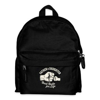 Vater Tochter Fist Bump – Beste Freunde für immer - Kinder Rucksack - Schwarz - Vorne